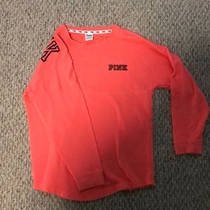 love pink salmon color sweatshirt